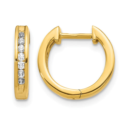 1/4 carat Diamond Channel-set Hinged Hoop Earrings - WBC