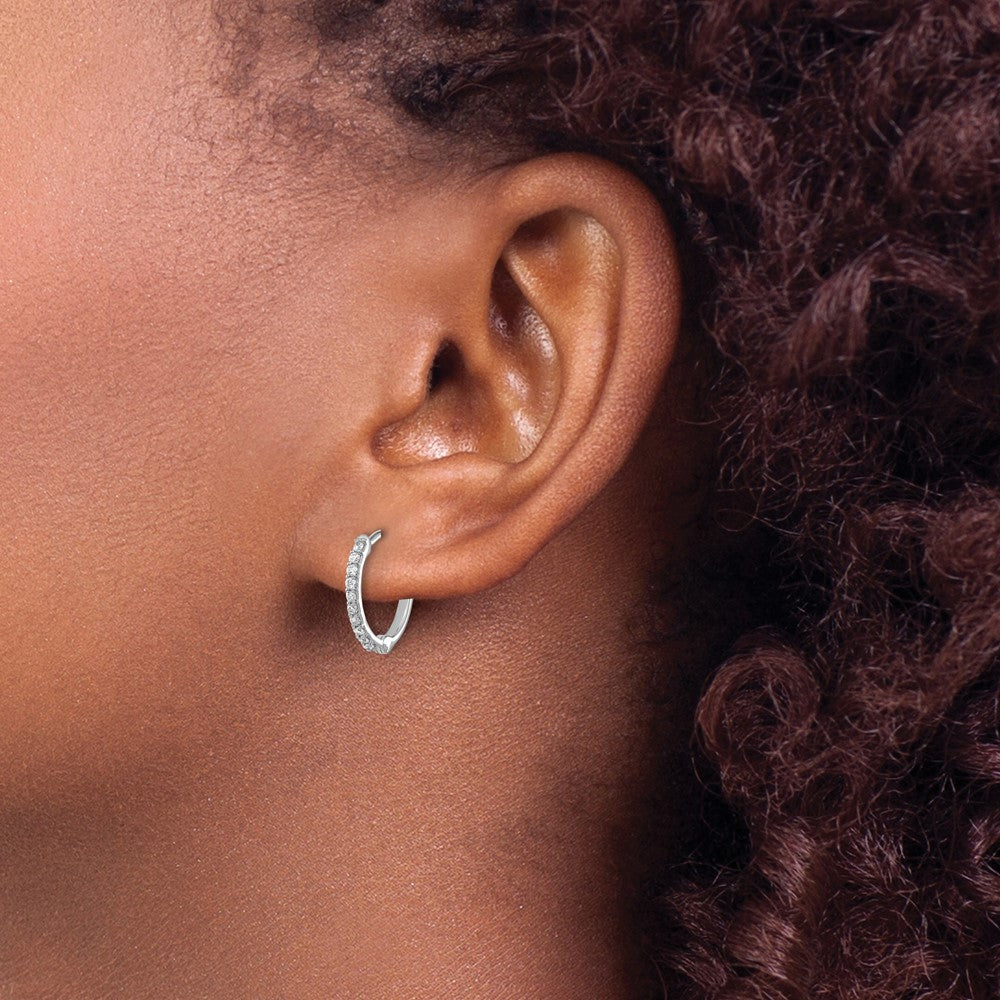 1/5 carat Diamond Hoop Earrings - WBC