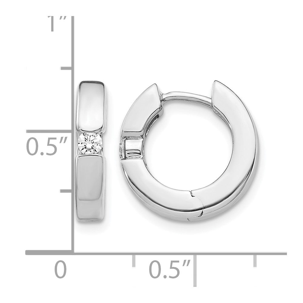 1/6 carat AA Diamond Hinged Hoop Earrings - WBC