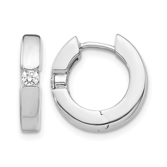 1/6 carat AA Diamond Hinged Hoop Earrings - WBC