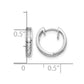 1/4 carat Baguette Diamond Channel-set Hinged Hoop Earrings - WBC