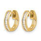 1/4 carat Baguette Diamond Channel-set Hinged Hoop Earrings - WBC