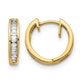 1/4 carat Baguette Diamond Channel-set Hinged Hoop Earrings - WBC