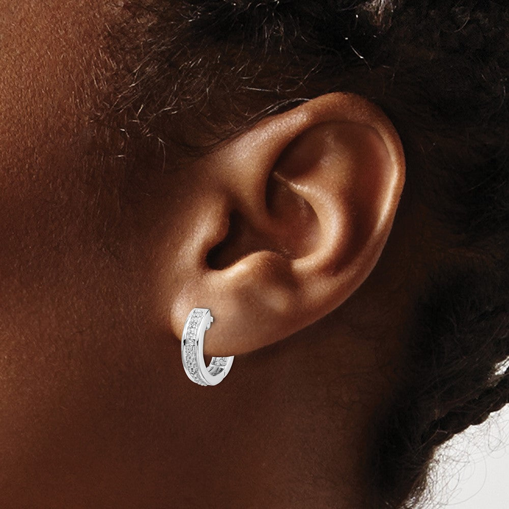Diamond Complete Hinged Hoop Earrings - WBC