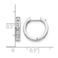 1/4 carat Round/Baguette Diamond Channel-set Hinged Hoop Earrings - WBC