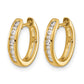 1/4 carat Round/Baguette Diamond Channel-set Hinged Hoop Earrings - WBC