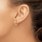 1/4 carat Round/Baguette Diamond Channel-set Hinged Hoop Earrings - WBC