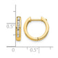 1/4 carat Round/Baguette Diamond Channel-set Hinged Hoop Earrings - WBC