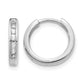 1/10 carat Diamond Channel-set Hinged Hoop Earrings - WBC