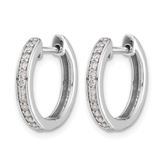1/3 carat Diamond Complete Hinged Hoop Earrings - WBC