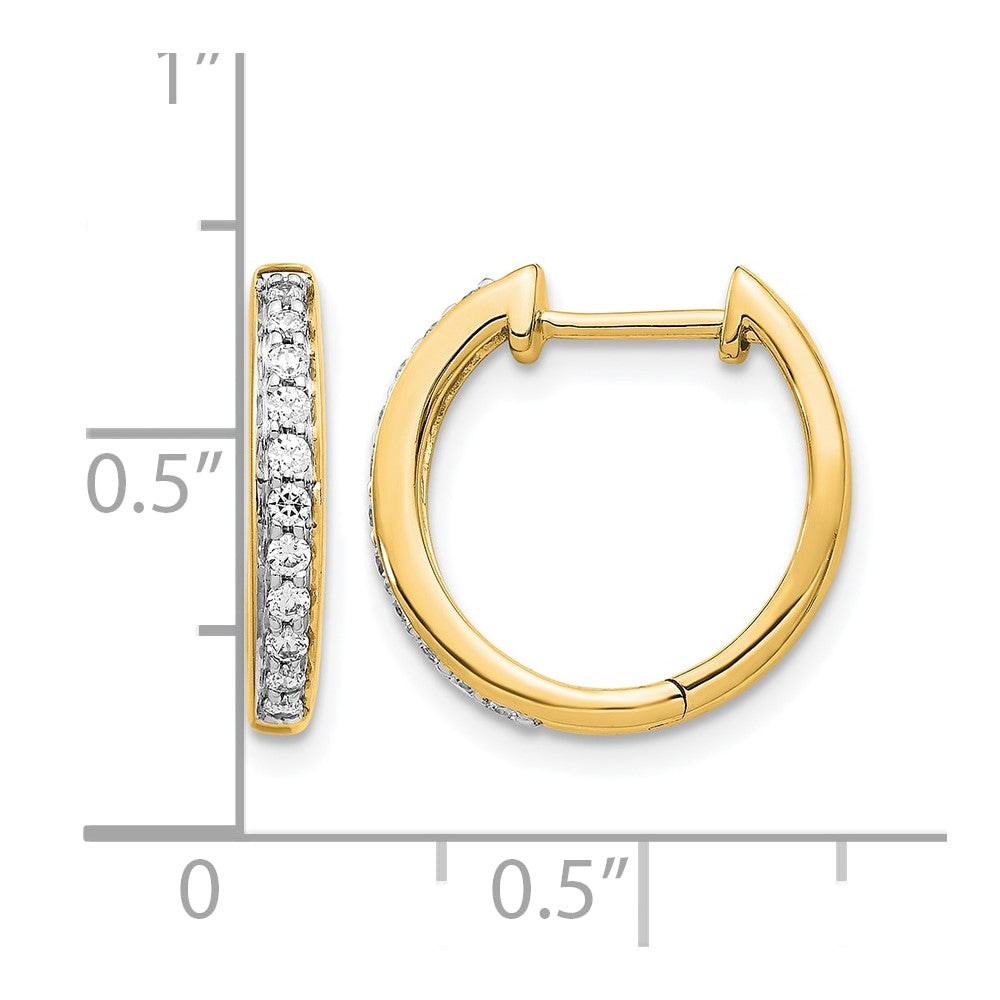 1/4 carat Diamond Complete Hinged Hoop Earrings - WBC