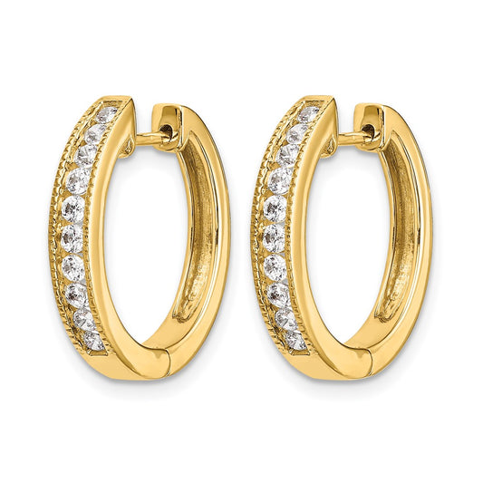 1 carat Diamond Channel-set Hinged Hoop Earrings - WBC