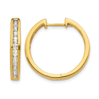 1 carat Diamond Channel-set Hinged Hoop Earrings - WBC