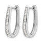 1/2 carat Diamond Channel-set Oval Hinged Hoop Earrings - WBC