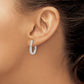 1/2 carat Diamond Channel-set Oval Hinged Hoop Earrings - WBC