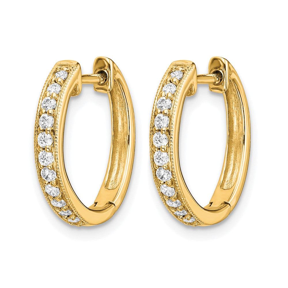 1/8 carat Diamond Hinged Hoop Earrings - WBC