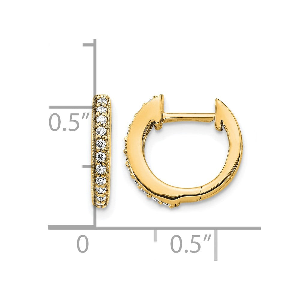 1/8 carat Diamond Hinged Hoop Earrings - WBC