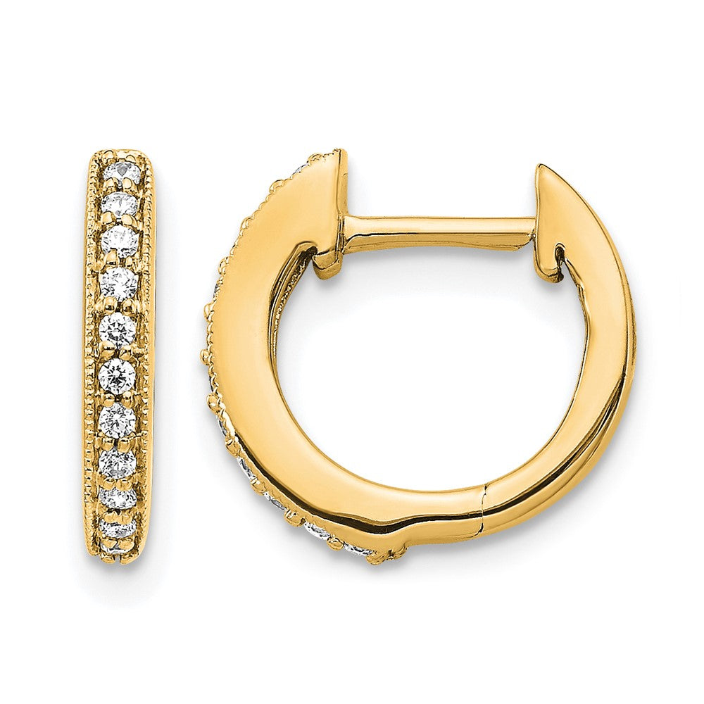 1/8 carat Diamond Hinged Hoop Earrings - WBC