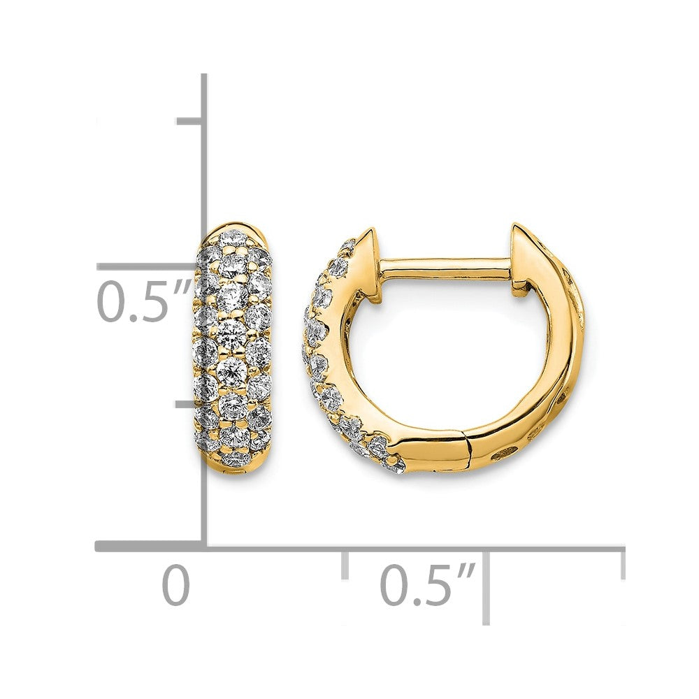 1/2 carat Diamond Pave Hinged Hoop Earrings - WBC