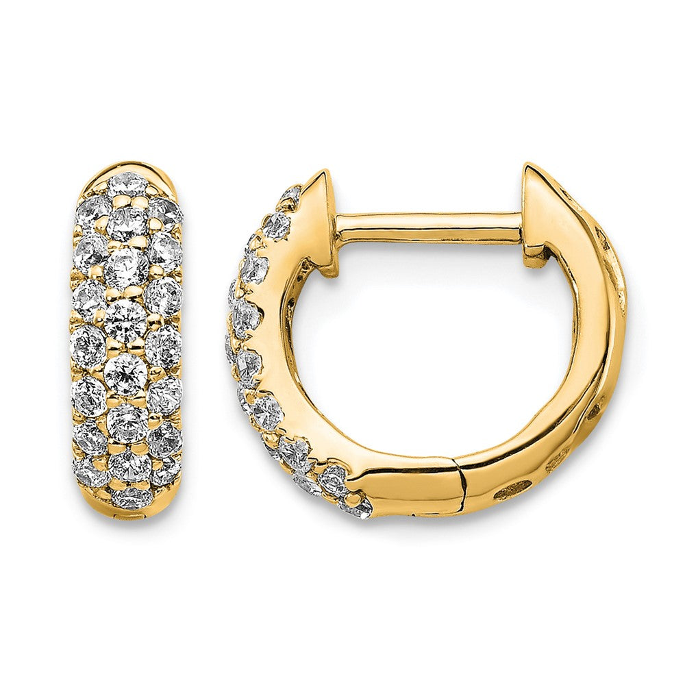 1/2 carat Diamond Pave Hinged Hoop Earrings - WBC