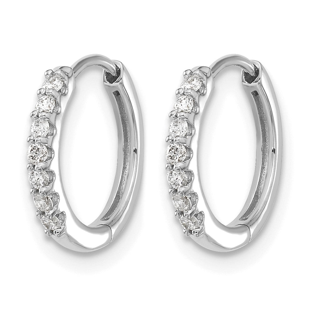 1/6 carat Diamond Hinged Hoop Earrings - WBC