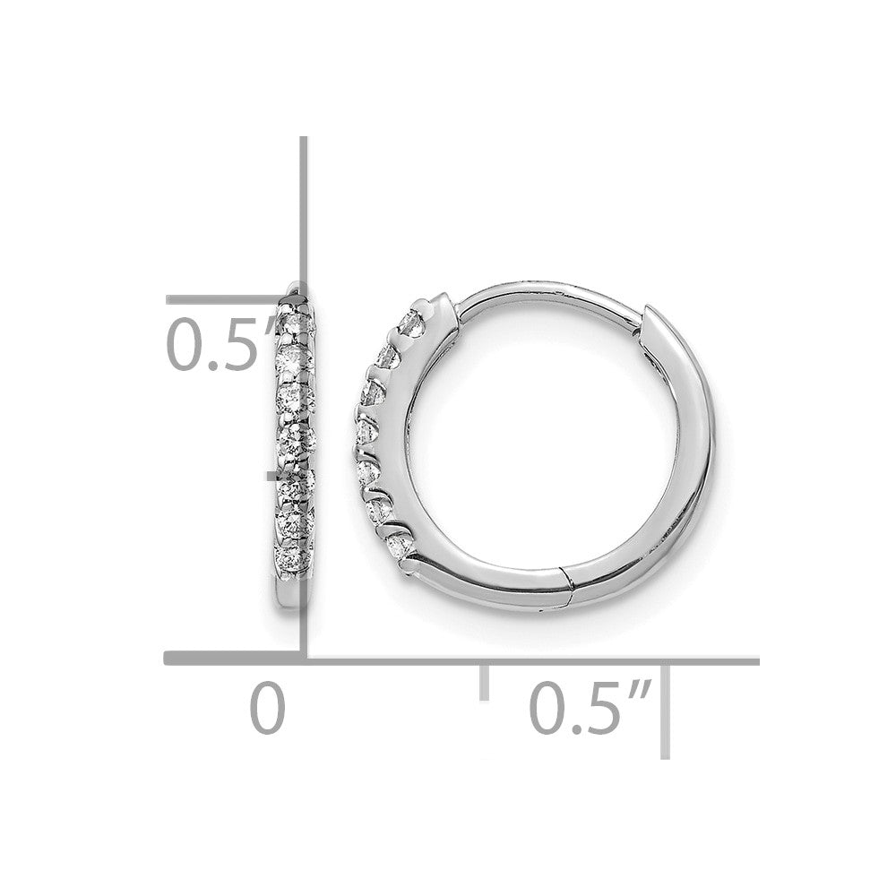 1/6 carat Diamond Hinged Hoop Earrings - WBC