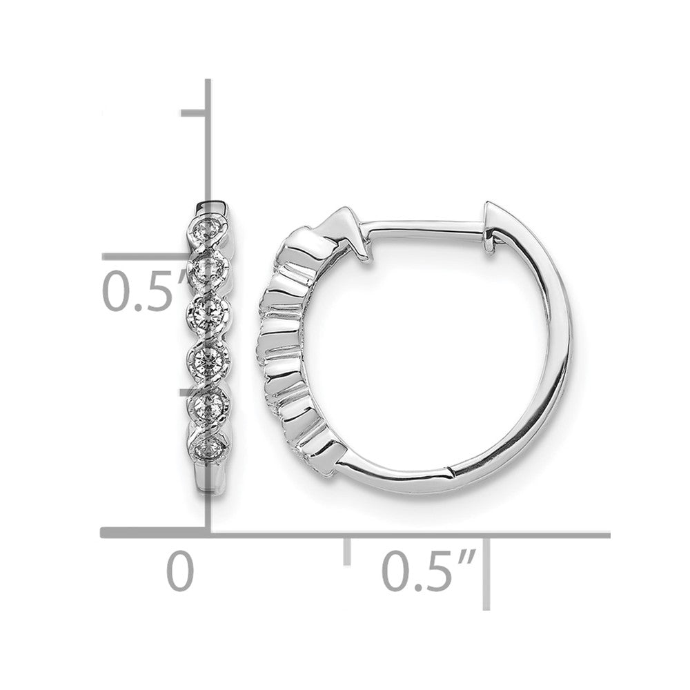 1/8 carat Diamond Hinged Hoop Earrings - WBC