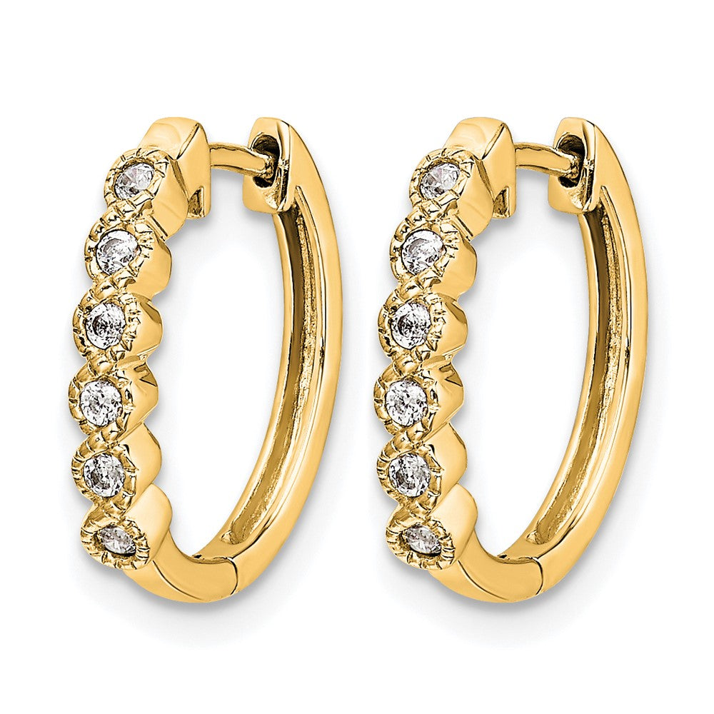 1/8 carat Diamond Hinged Hoop Earrings - WBC