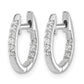 1/4 carat Diamond In/Out Hinged Hoop Earrings - WBC