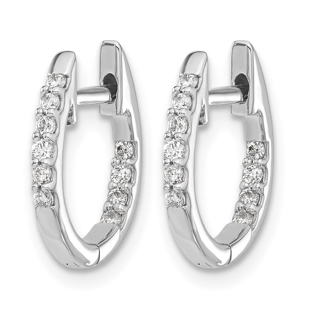 1/4 carat Diamond In/Out Hinged Hoop Earrings - WBC