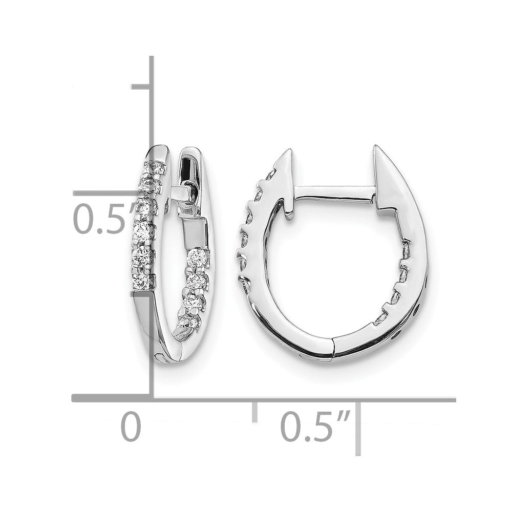 1/4 carat Diamond In/Out Hinged Hoop Earrings - WBC