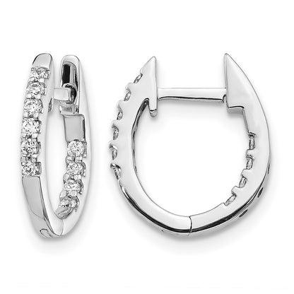 1/4 carat Diamond In/Out Hinged Hoop Earrings - WBC