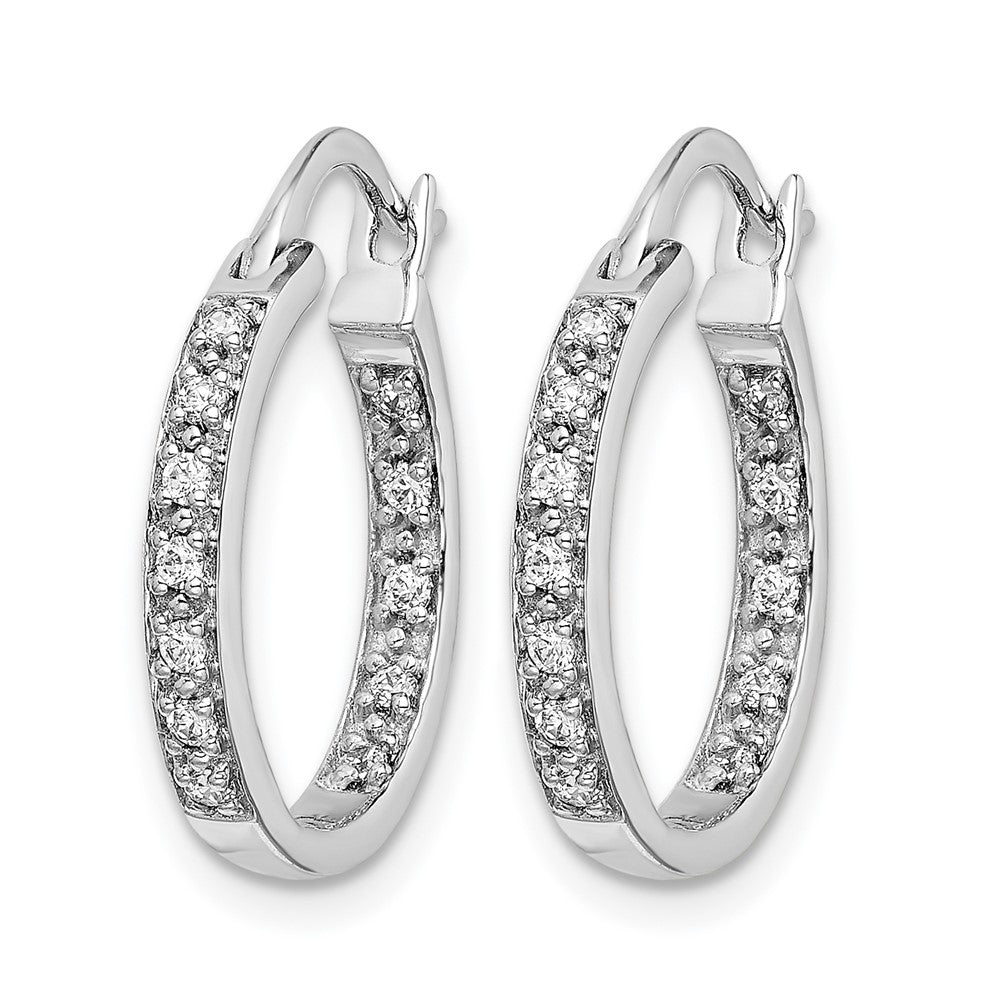 1/4 carat Diamond In/Out Hoop Earrings - WBC