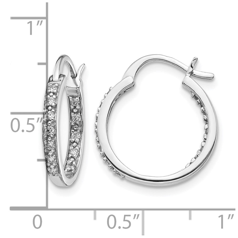 1/4 carat Diamond In/Out Hoop Earrings - WBC
