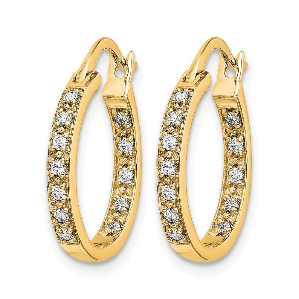 1/4 carat Diamond In/Out Hoop Earrings - WBC