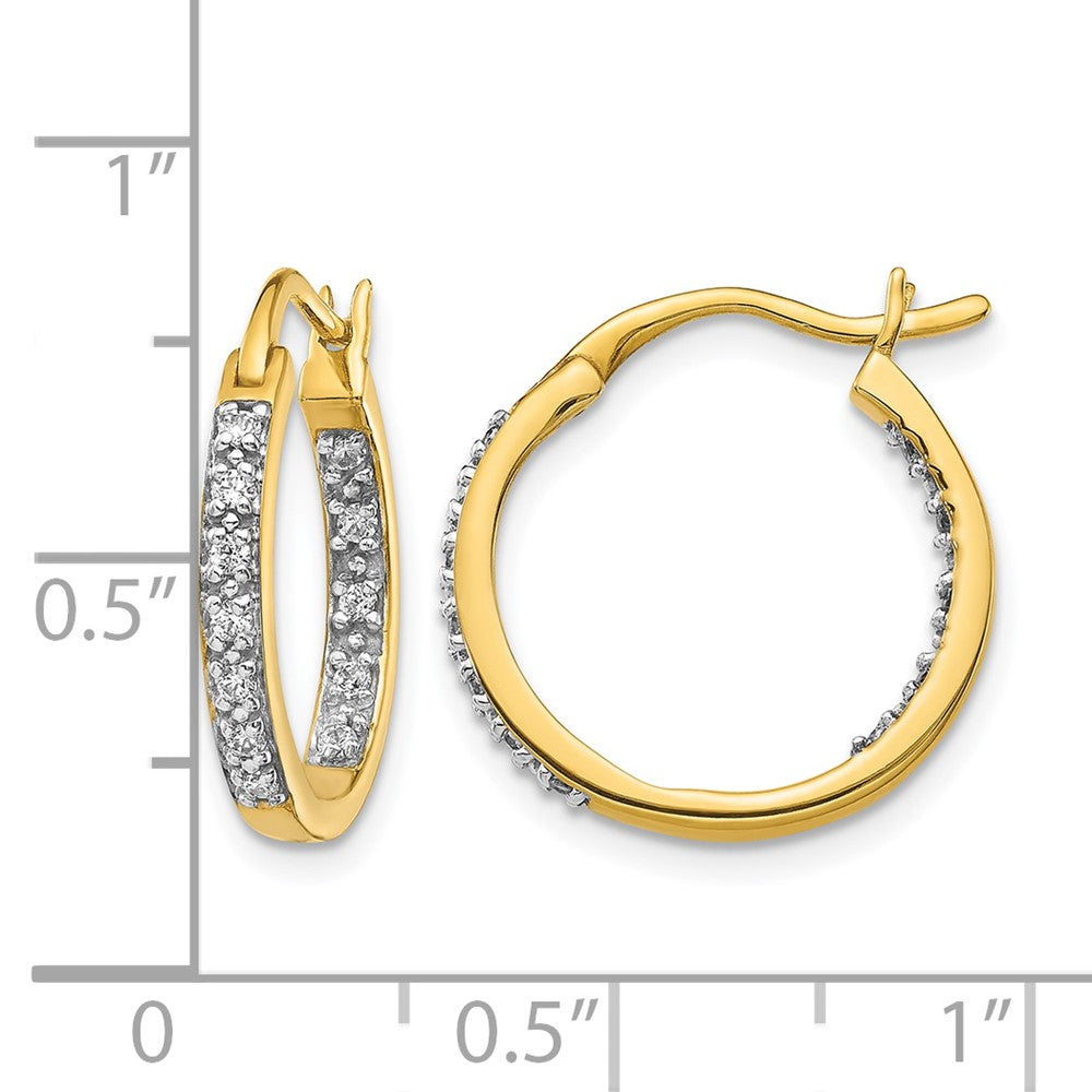 1/4 carat Diamond In/Out Hoop Earrings - WBC