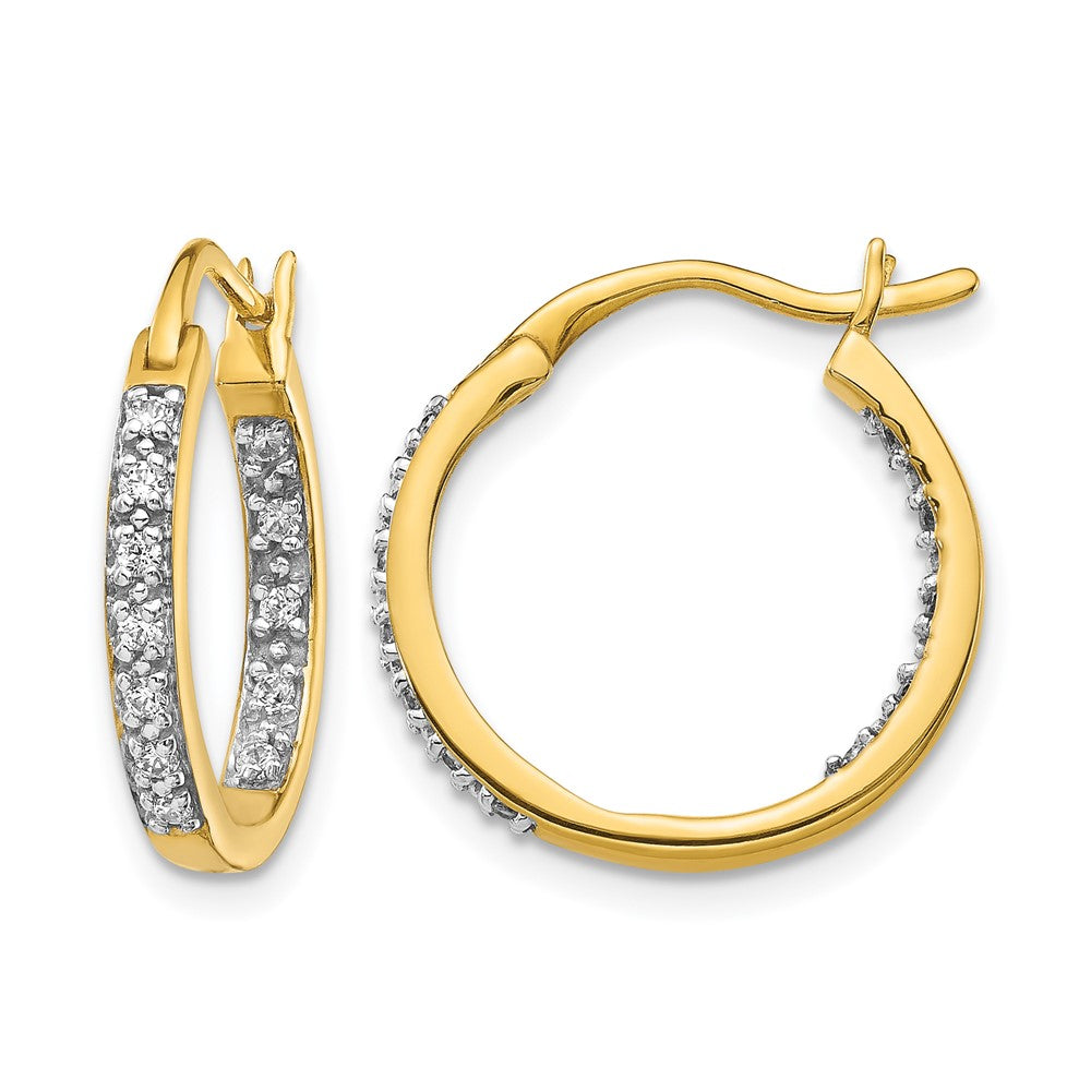 1/4 carat Diamond In/Out Hoop Earrings - WBC