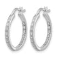1/3 carat Diamond In/Out Hoop Earrings - WBC