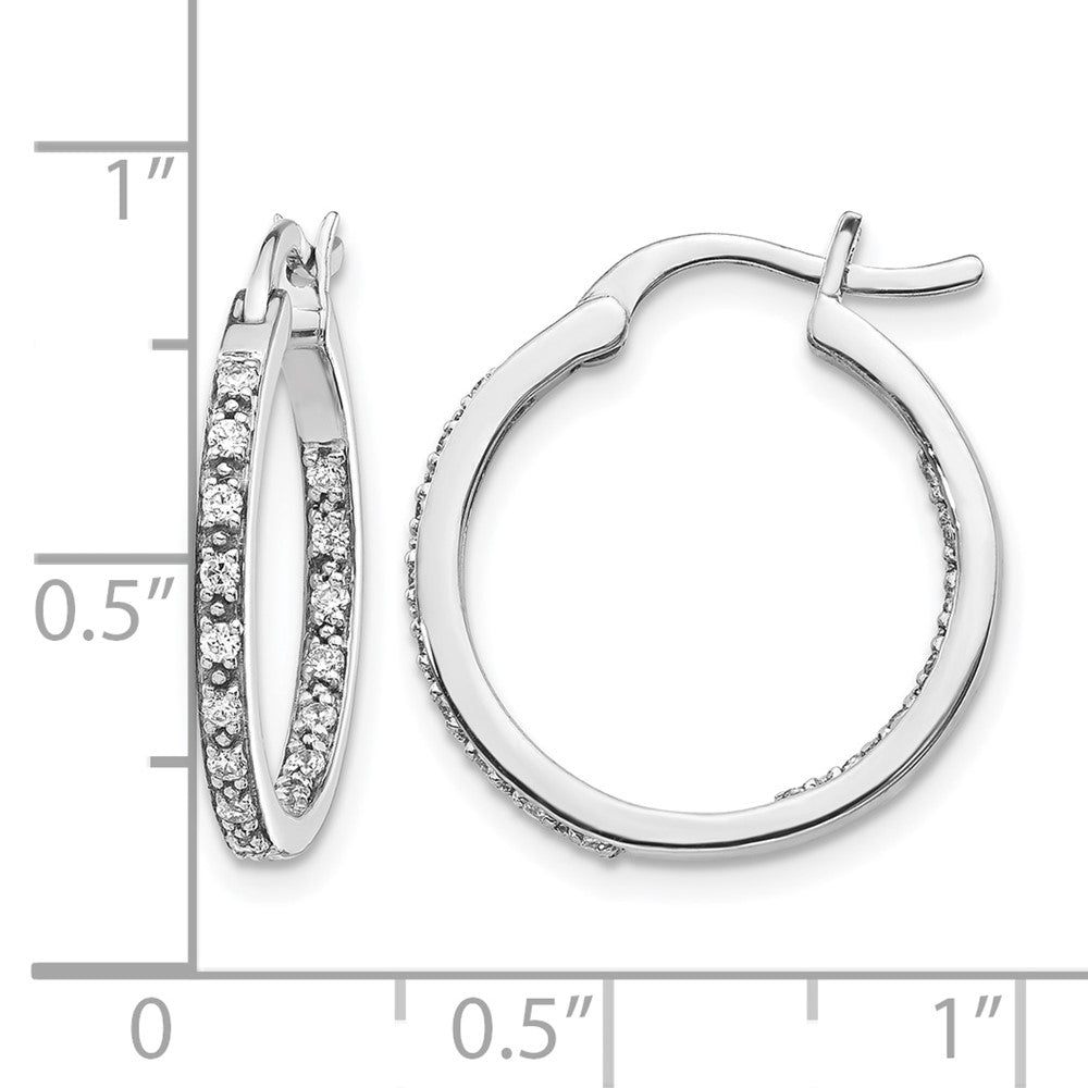 1/3 carat Diamond In/Out Hoop Earrings - WBC