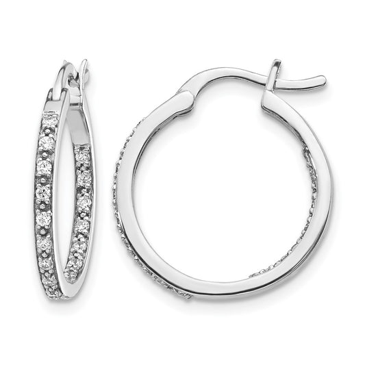 1/3 carat Diamond In/Out Hoop Earrings - WBC