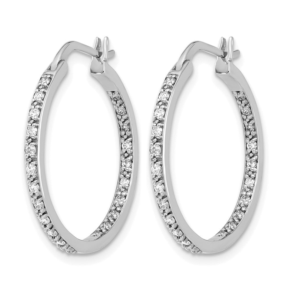 1/2 carat Diamond In/Out Hoop Earrings - WBC