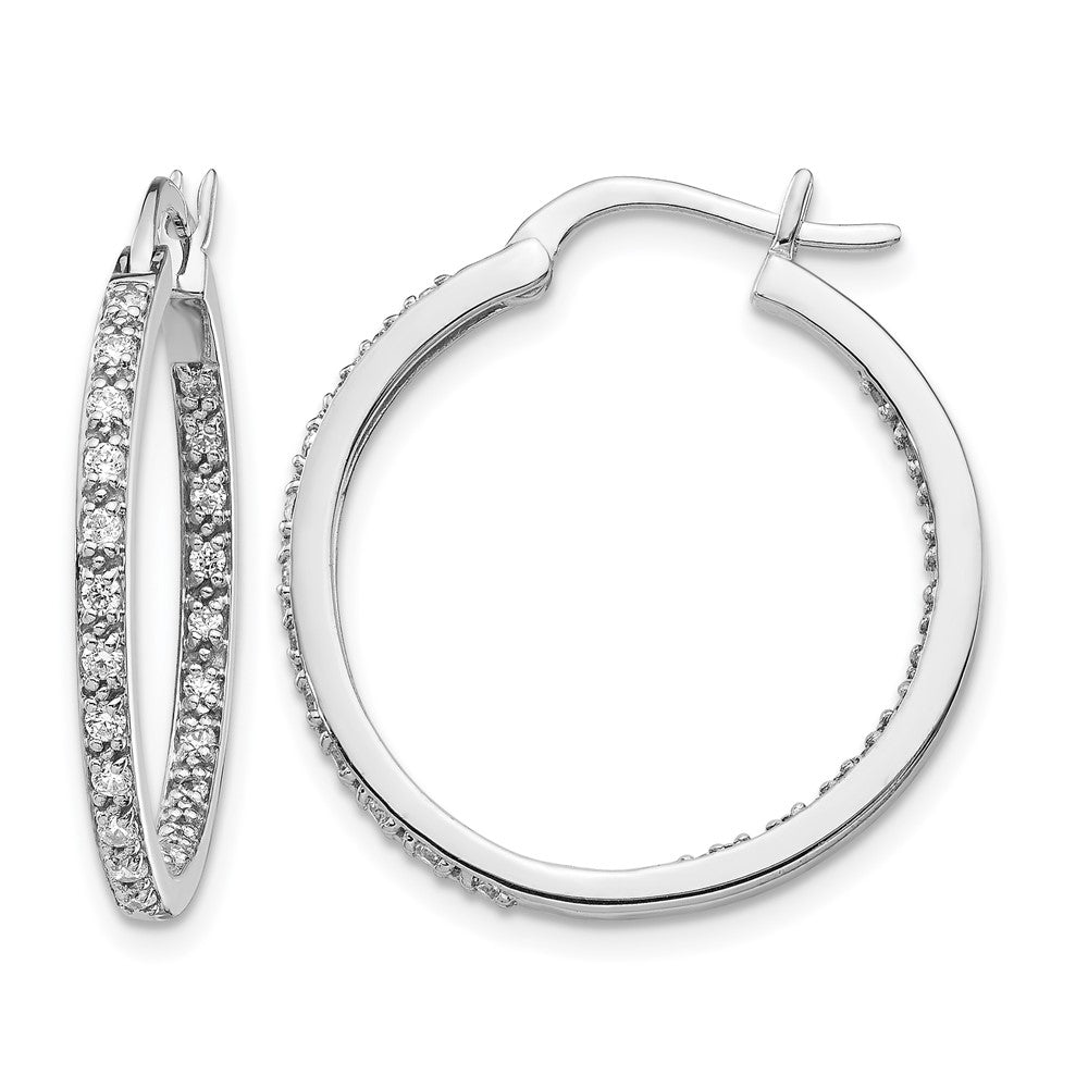1/2 carat Diamond In/Out Hoop Earrings - WBC