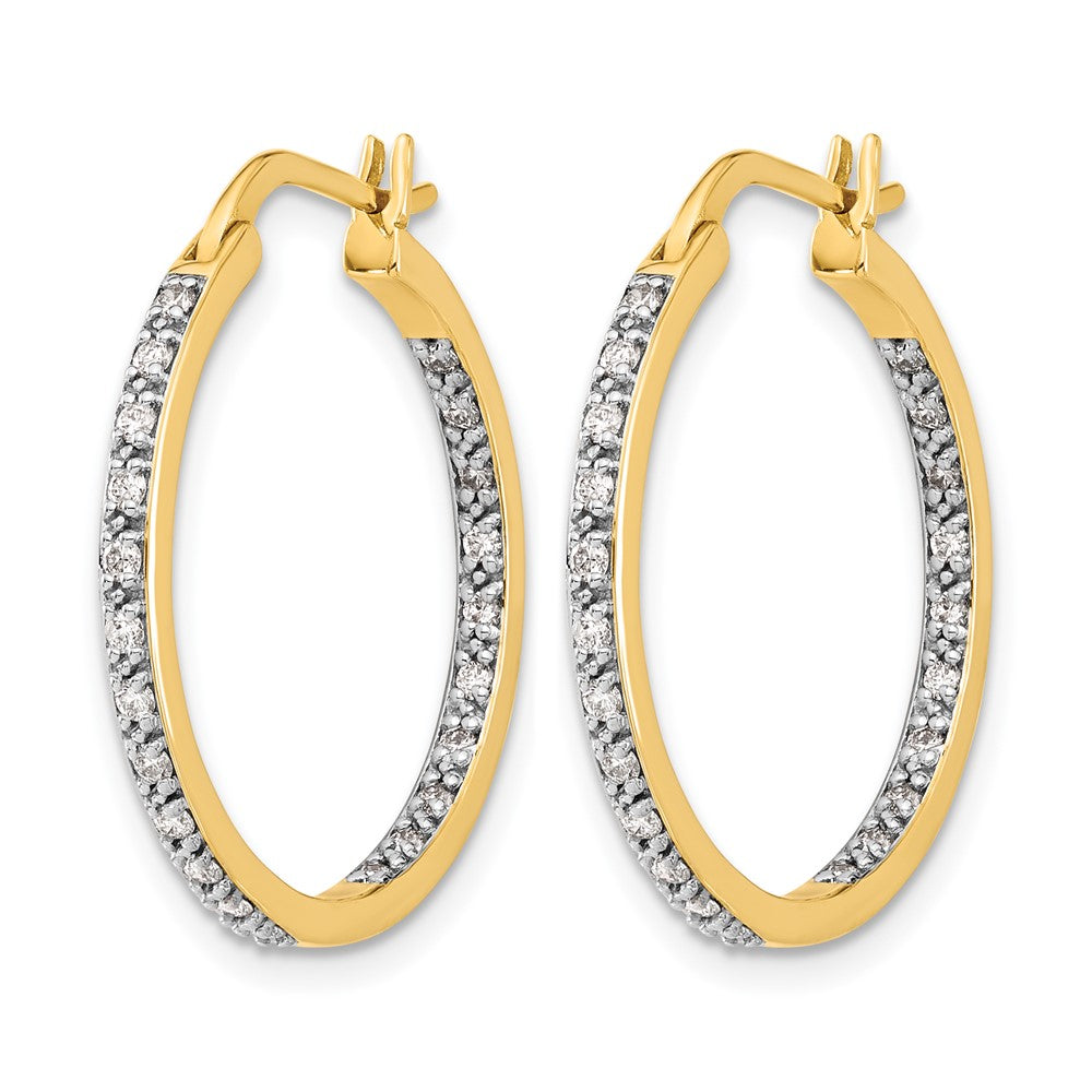 1/2 carat Diamond In/Out Hoop Earrings - WBC