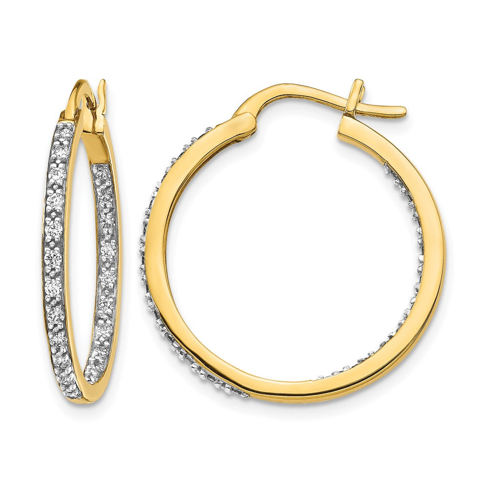 1/2 carat Diamond In/Out Hoop Earrings - WBC