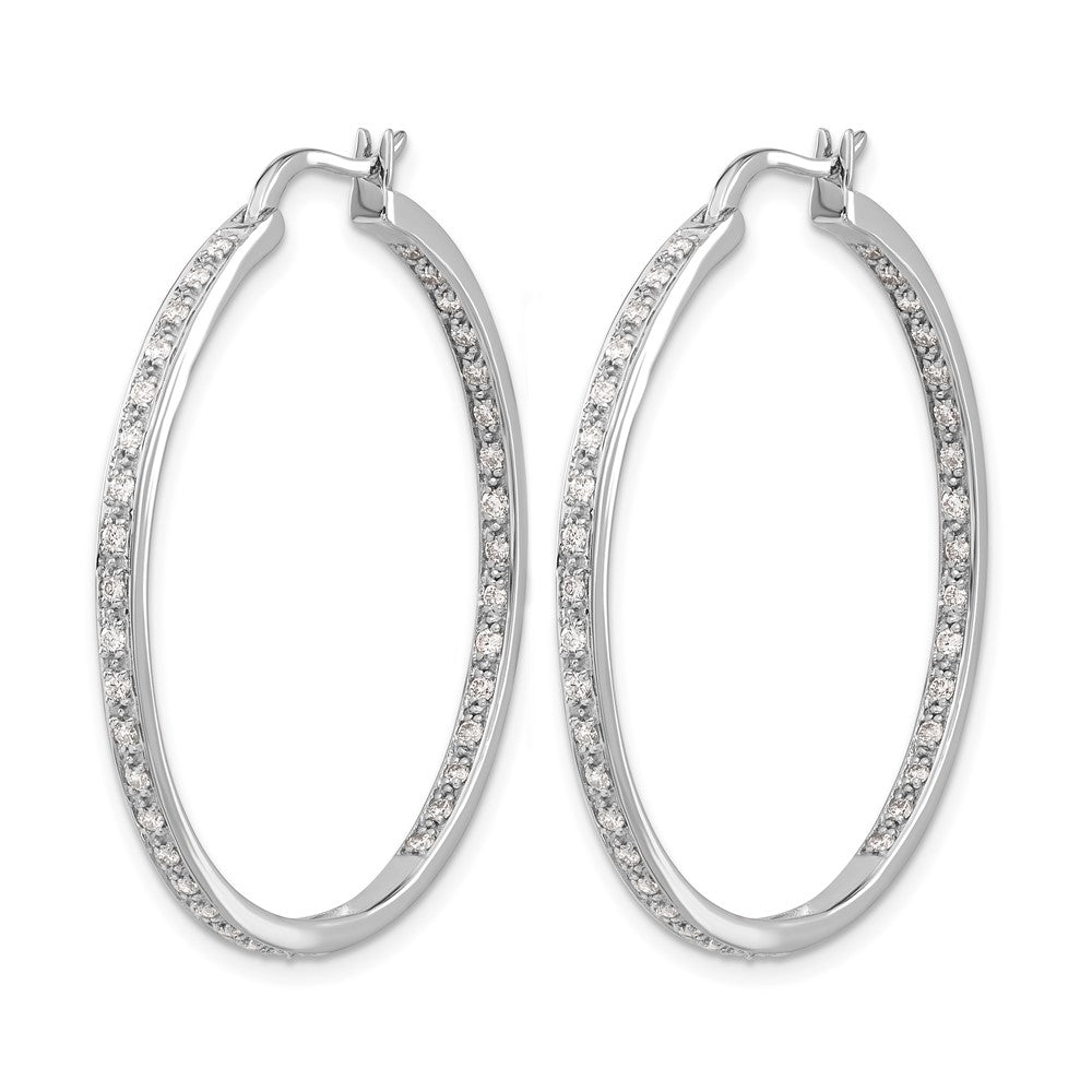 5/8 carat Diamond In/Out Hoop Earrings - WBC