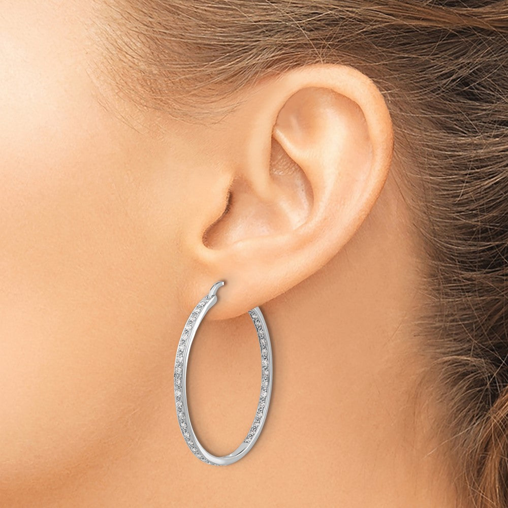 5/8 carat Diamond In/Out Hoop Earrings - WBC