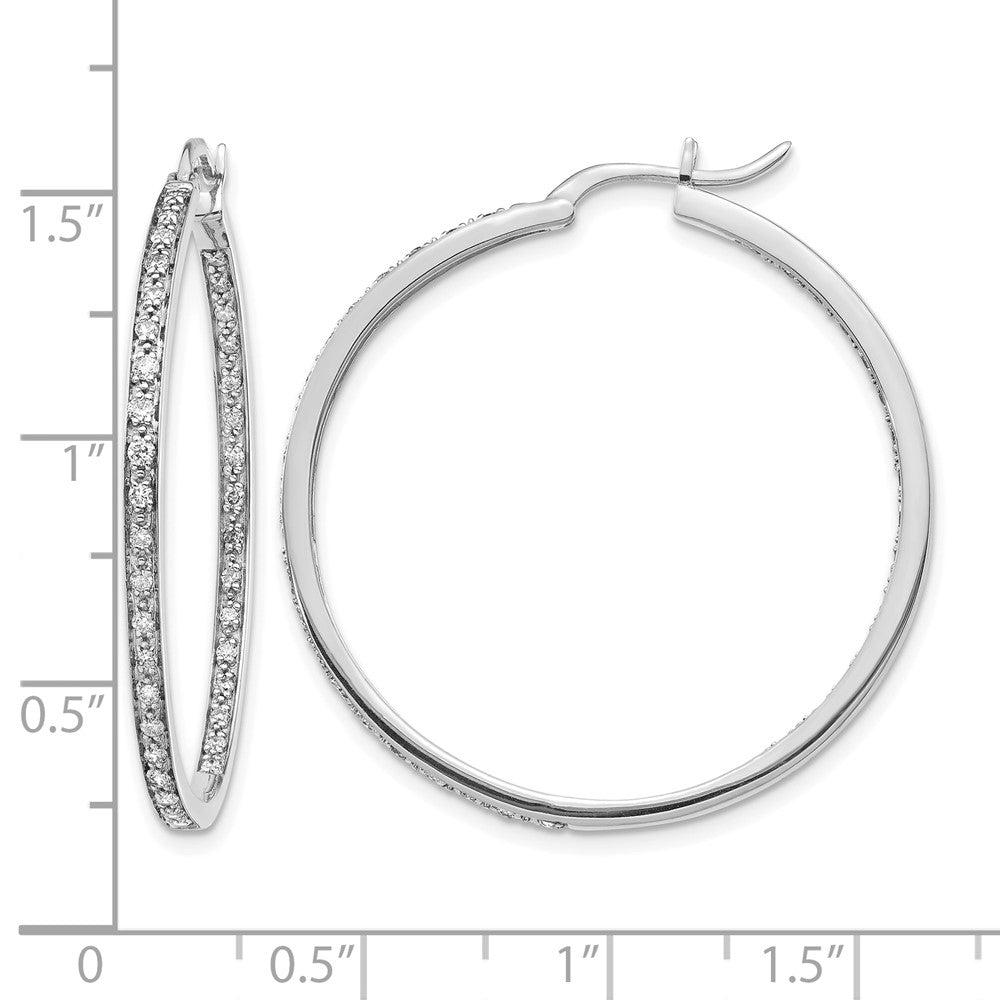 5/8 carat Diamond In/Out Hoop Earrings - WBC