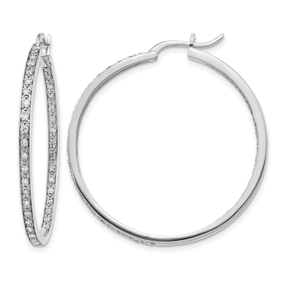 5/8 carat Diamond In/Out Hoop Earrings - WBC