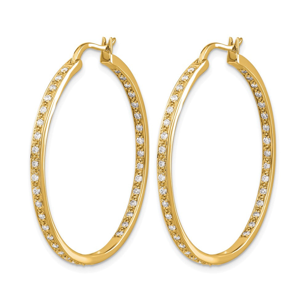 5/8 carat Diamond In/Out Hoop Earrings - WBC