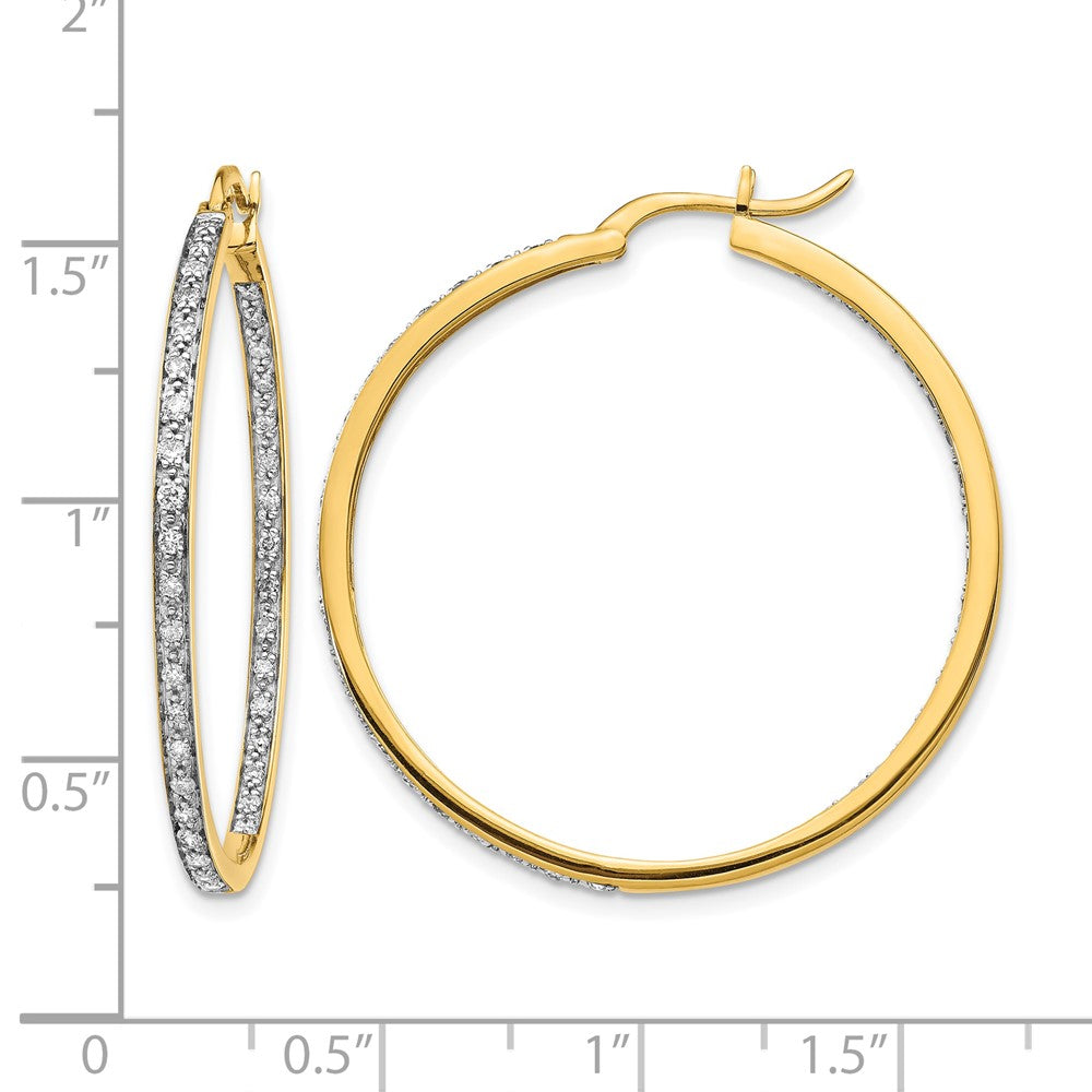 5/8 carat Diamond In/Out Hoop Earrings - WBC